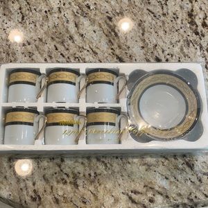 L24 Ct Gold Plated Turkish coffee cups.